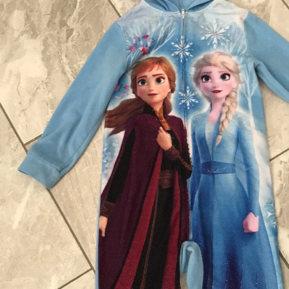 DISNEY Frozen II Fleece Zip Up Pijama Suit With Hood | XS